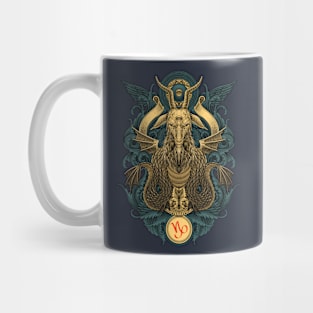 Capricorn Engraving Art Mug